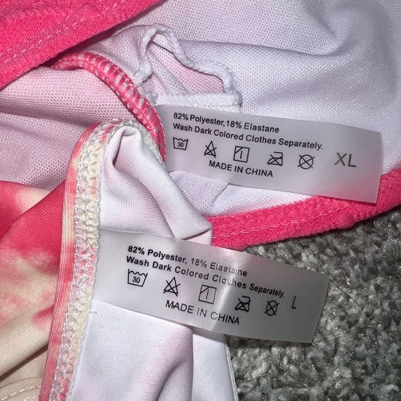 Pink Tie-Dye Swim Suit | Pink 2 piece Swim Suit Cheeky Bikini - Picture 4 of 5